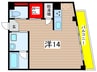 シャトレ北山(625) 1Rの間取り