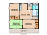 グリ－ンソシア 3DKの間取り