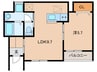 仮)リーブルファイン開明 1LDKの間取り