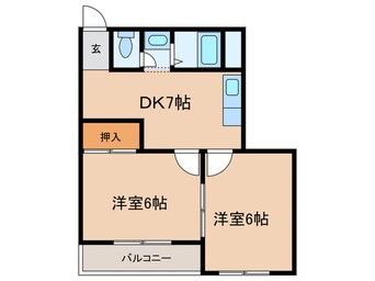 間取図 コーポノザキ４