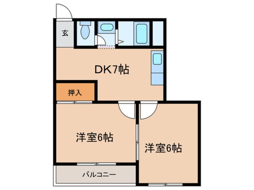 間取図 コーポノザキ４