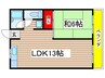 浅井ハイツ 1LDKの間取り