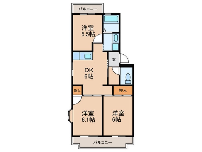 間取り図 エトワールS駅前