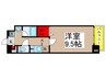 パティオエスペランサ 1Kの間取り