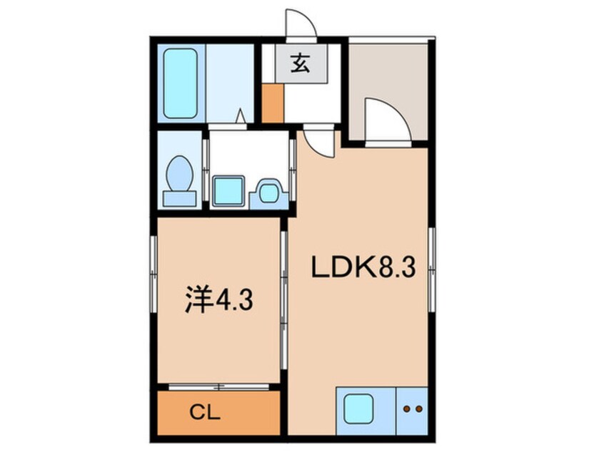 間取図 ハーモニーテラス新富町