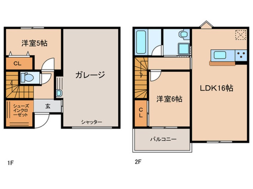 間取図 リュクラージュ土橋　B棟