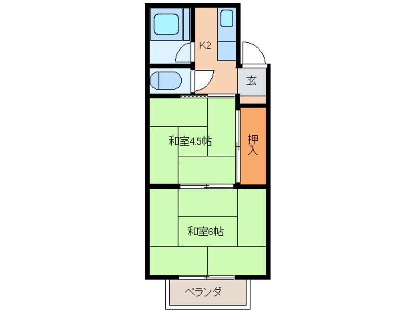 間取図 コーポ大生