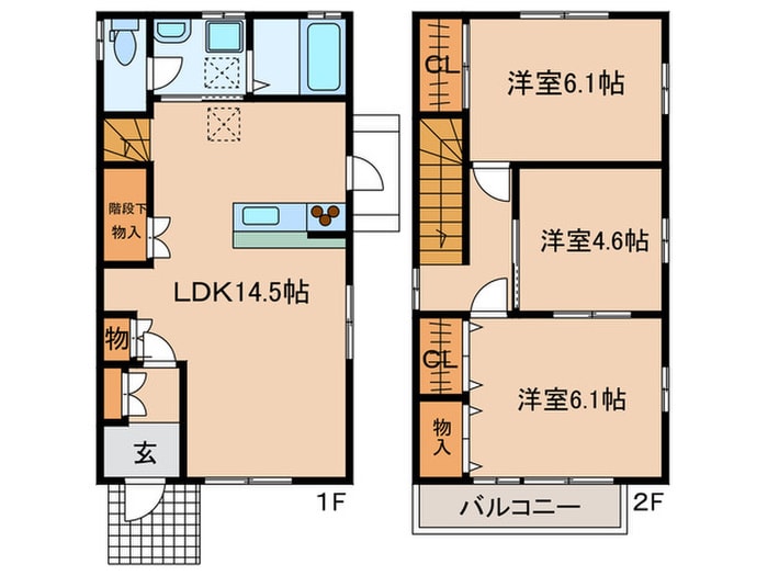 間取り図 岩倉市昭和町貸家　東棟