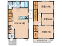 岩倉市昭和町貸家　東棟の間取図
