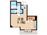 リエス千代田橋 1Rの間取り