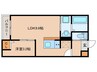 CRASTINE上飯田東町4丁目 1LDKの間取り