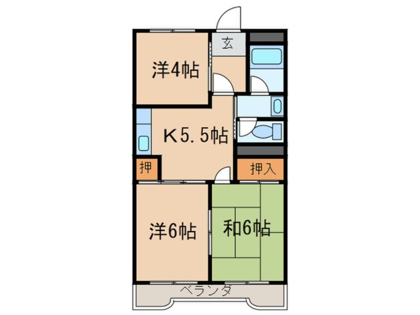 間取図 サンハイツ豊