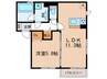 NGE758 A 1LDKの間取り