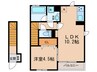 NGE758 B 1LDKの間取り