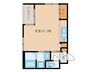 SPACE CUBE HONJIN 1Rの間取り