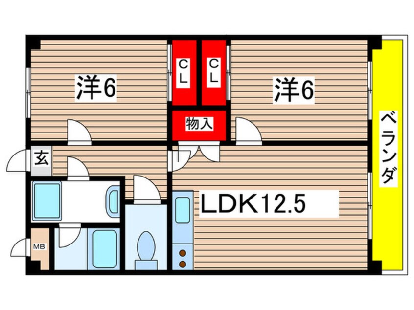 間取図 レ－ジュ徳重