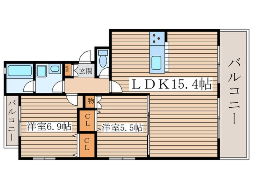 間取図 クレストサンケー