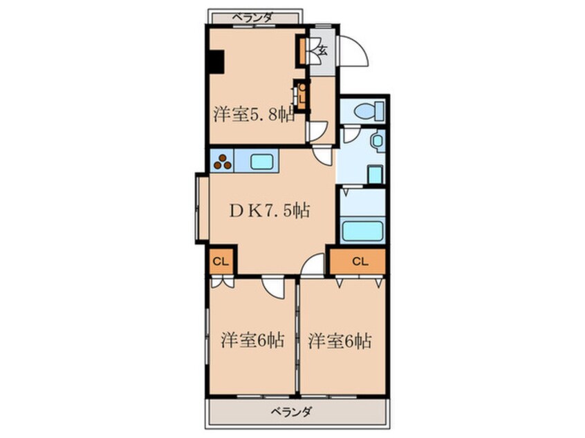間取図 第五森ﾋﾞﾙ