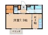ルミエ－ル中沼 1Kの間取り
