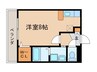 フラッハフェルト 1Rの間取り