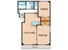NKビル打中 2LDKの間取り