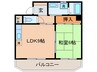 メゾン志賀 1LDKの間取り