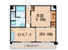 一社マサキビル　８８ 2DKの間取り