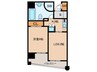 レインボ－ピア八熊 1LDKの間取り