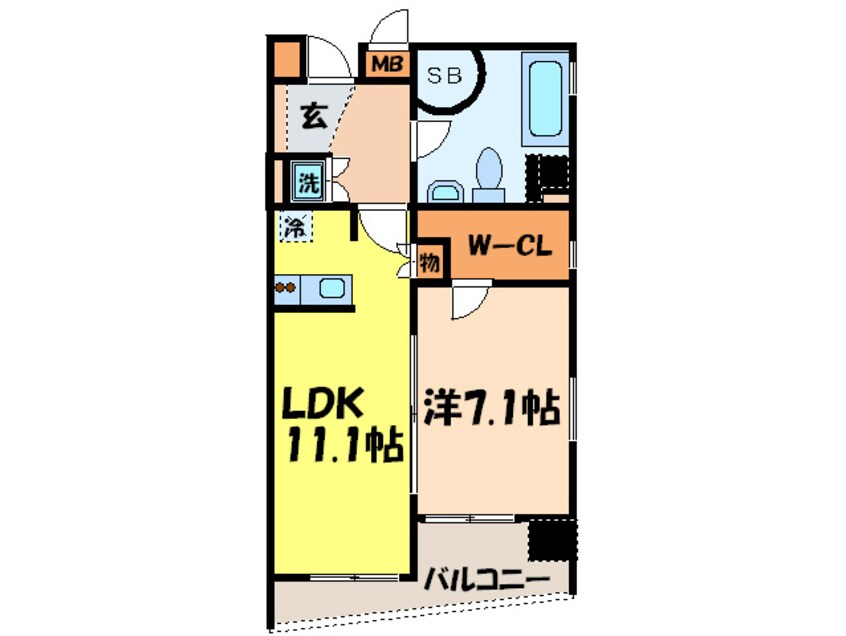 間取図 レインボ－ピア八熊