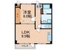 石川橋ガ－デンプラザ 1LDKの間取り