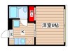 タウニー桜山 1Kの間取り