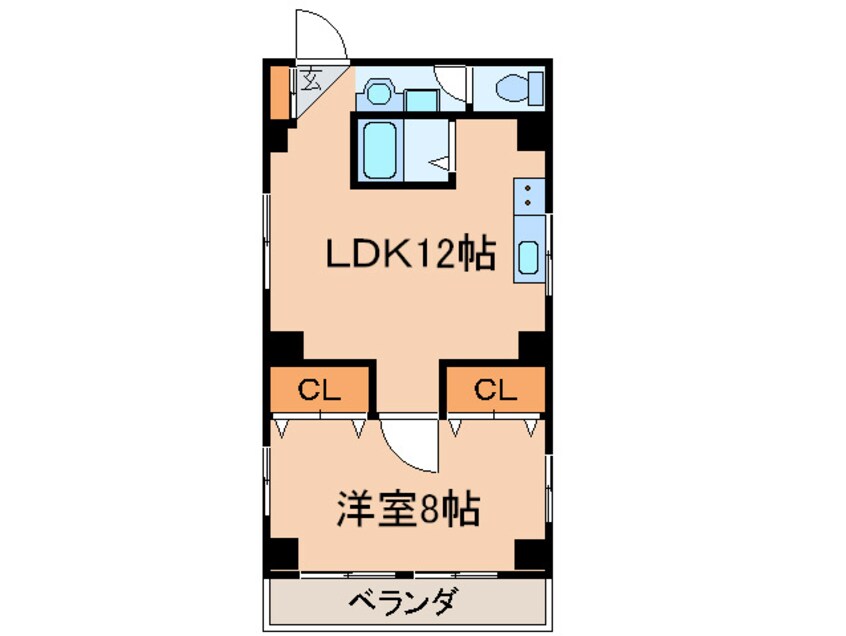 間取図 ツインビ－ビル１０黒川