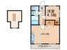 カメリア 1LDKの間取り