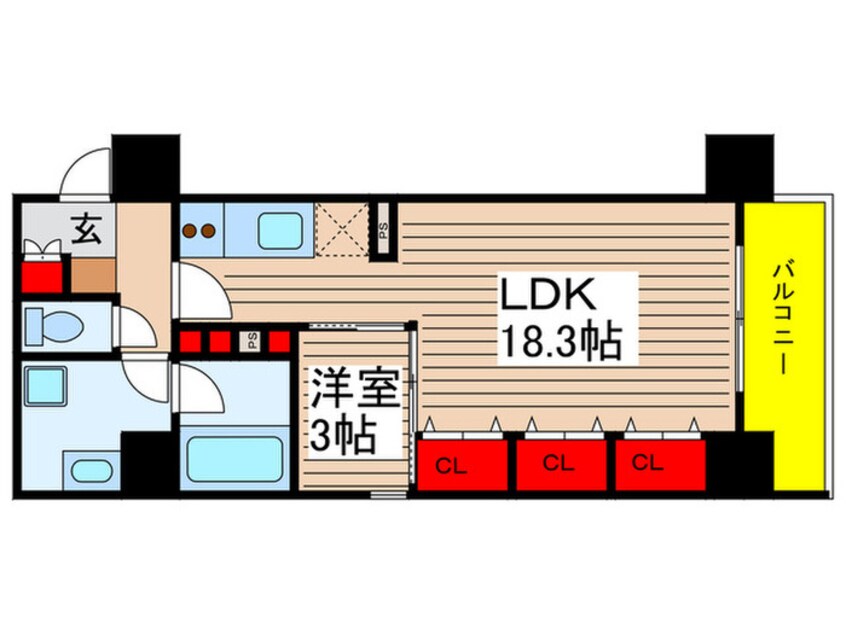 間取図 Ｃ．Ｐ．Ｐｕｒｅ１６０８