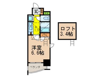 間取図 ﾌﾟﾚｻﾝｽ大須観音駅前ｻｸｼ-ﾄﾞ(1304)