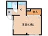 ユーシャンブル 1Kの間取り