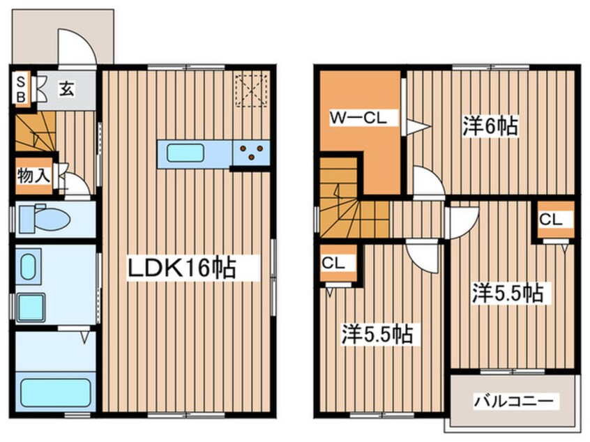 間取図 仮）西畑戸建　B棟