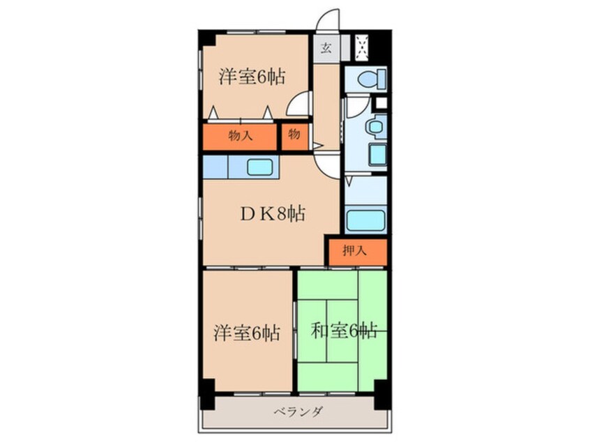 間取図 ガ－デンコ－ト喜多山南