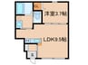 Fallersleben Tosaki 1LDKの間取り