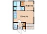 Cherim 本陣十王町 South 1LDKの間取り