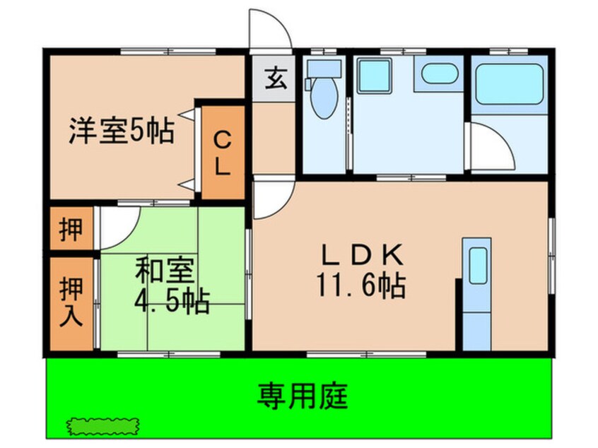 間取図 米本貸家