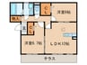 ダイナエレガント 2LDKの間取り