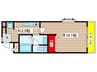 シャンテ植田山 1Kの間取り