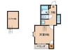 ファミールエス 1Kの間取り