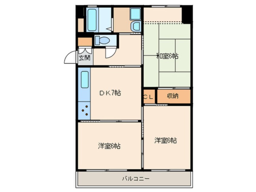 間取図 ゼフィ－ル大清水