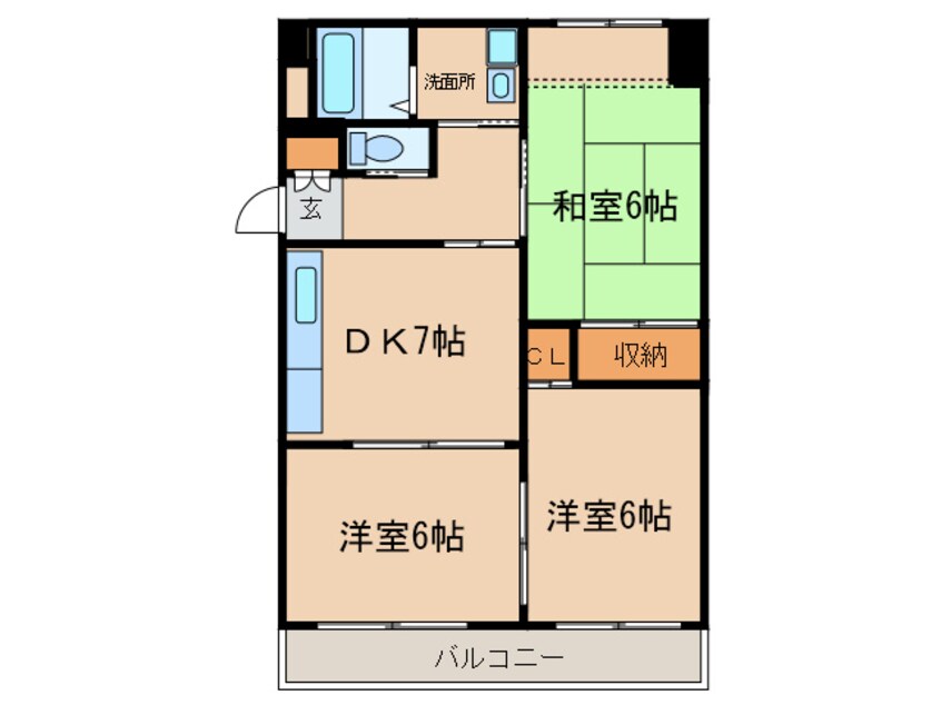 間取図 ゼフィ－ル大清水