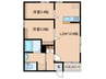 MUT 2LDKの間取り