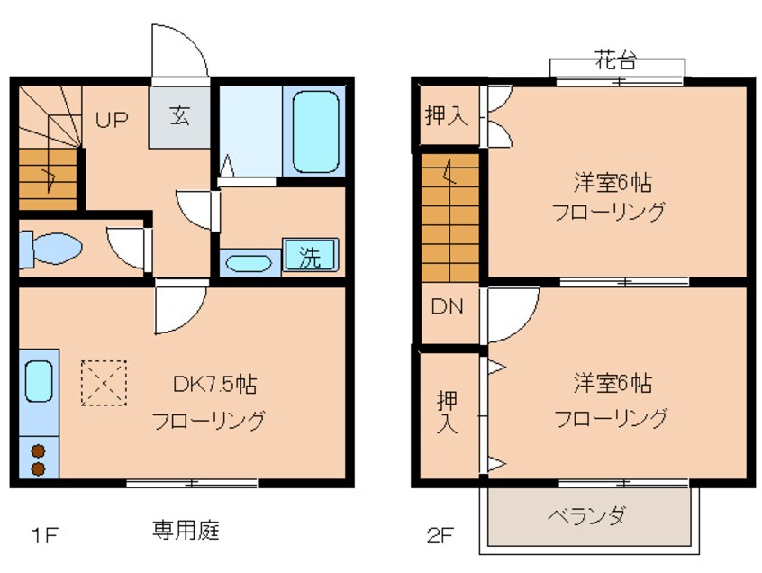 間取図 ＤＵＰＬＥＸ　ＩＺＵＭＩ