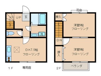 間取図 ＤＵＰＬＥＸ　ＩＺＵＭＩ