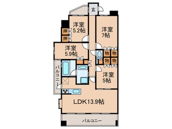 間取図 エスティメゾン東白壁